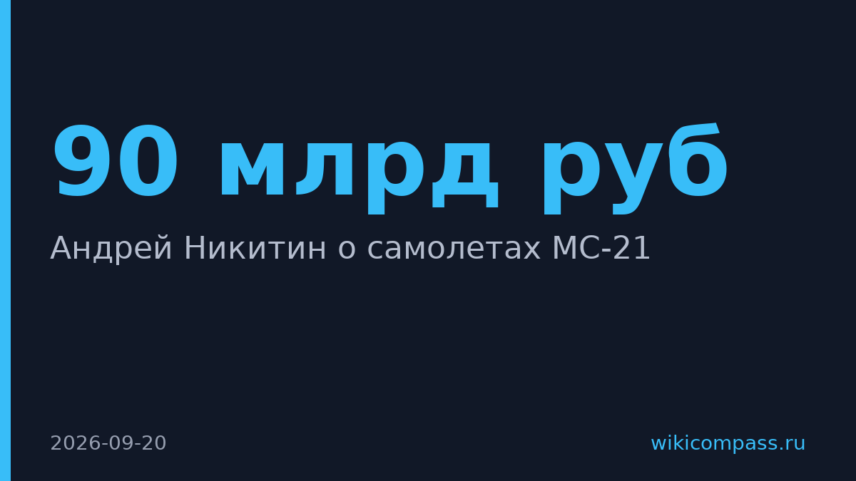 Аэрофлот закупит 90 самолетов МС-21 на 90 млрд рублей