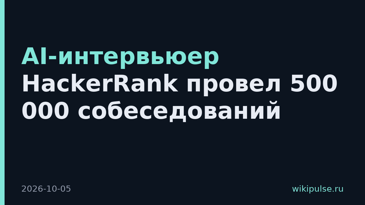 AI-интервьюер HackerRank провел 500 000 собеседований