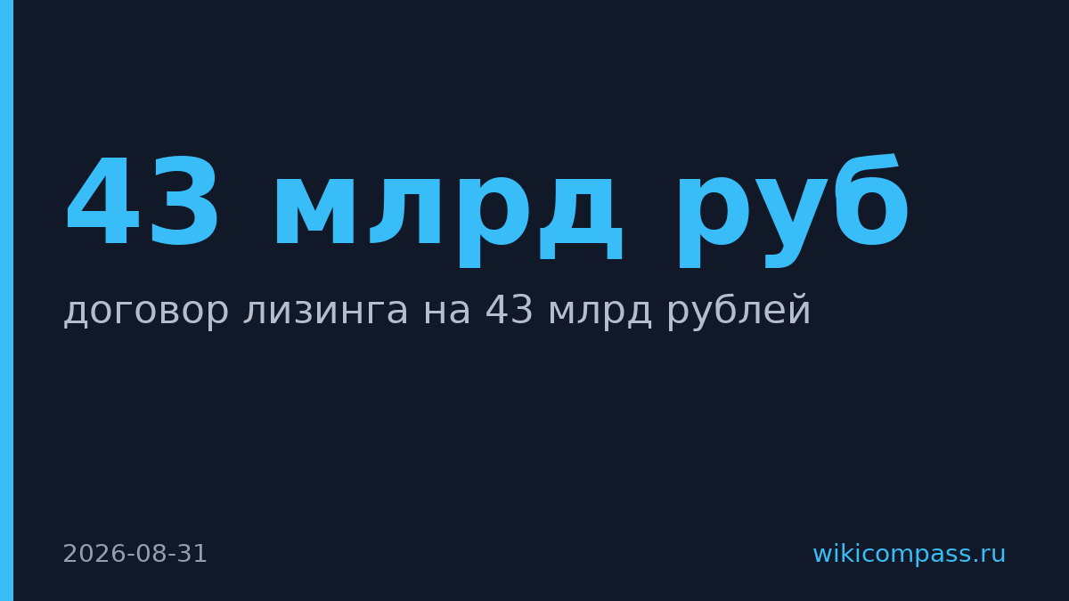 Альфа-Лизинг заключил контракт на 43 млрд рублей