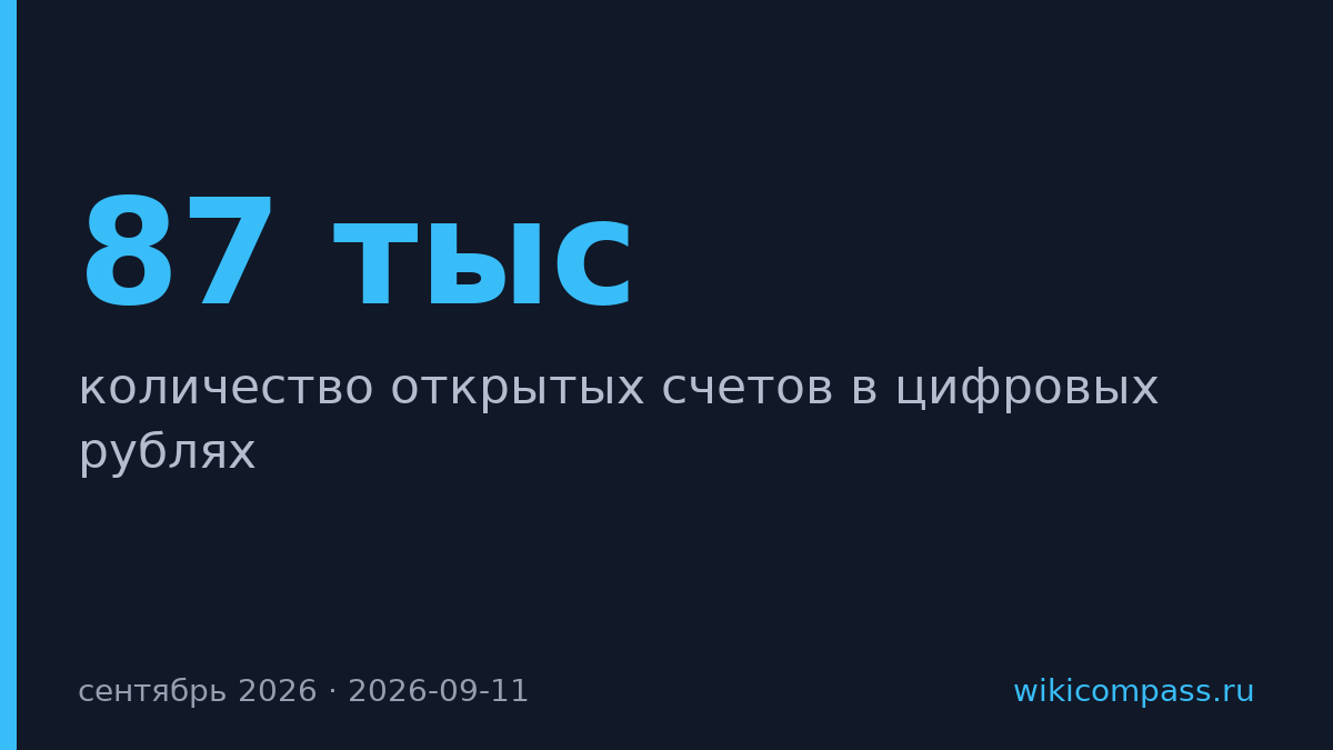 Банк России насчитал 87 тысяч счетов в цифровых рублях за месяц