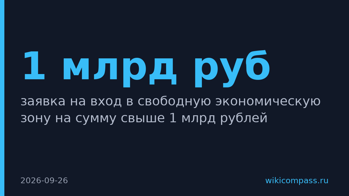 Белгородская область получила заявку на инвестиции свыше 1 млрд рублей в СЭЗ