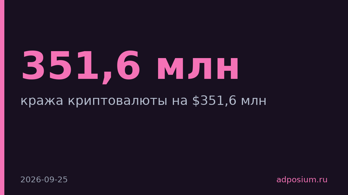 Биржа Bitget потеряла $351,6 млн при взломе
