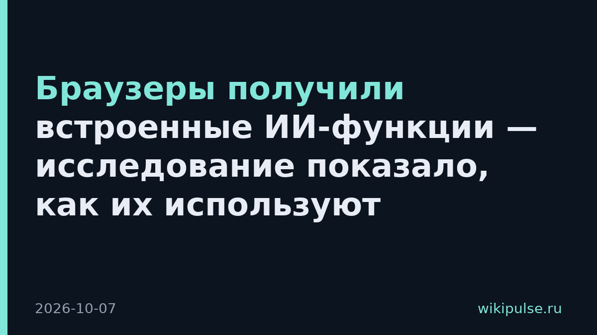 Браузеры получили встроенные ИИ-функции — исследование показало, как их используют