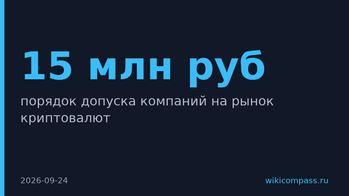 ЦБ установил требования для крипто-компаний с октября
