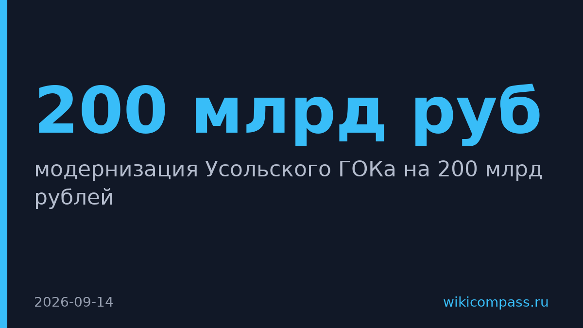 Еврохим вложит 200 млрд рублей в модернизацию Усольского ГОКа