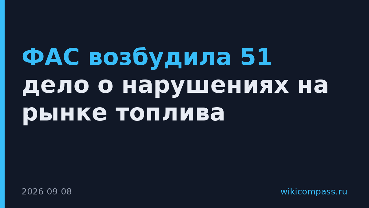 ФАС возбудила 51 дело о нарушениях на рынке топлива
