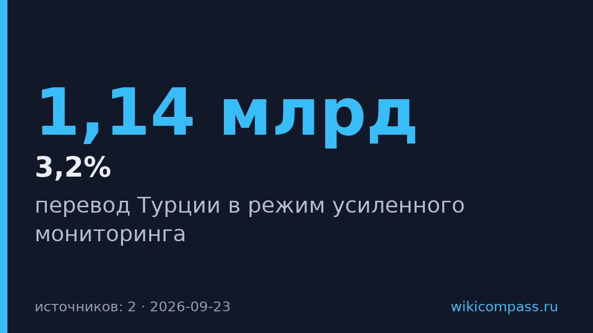 FATF усилила мониторинг Турции после взаимной оценки