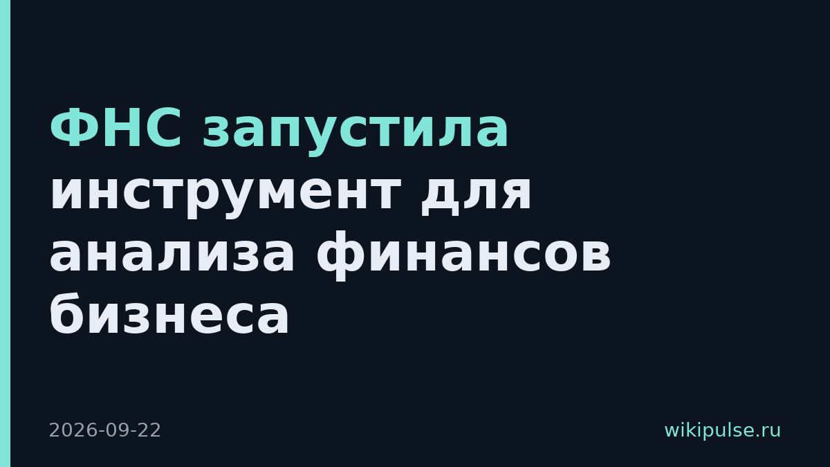 ФНС запустила инструмент для анализа финансов бизнеса