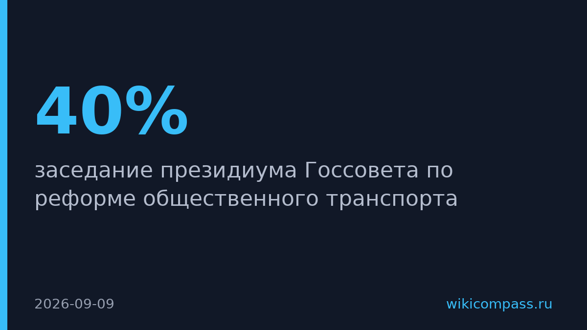 Госсовет предложил перевести региональный транспорт на контрактную систему