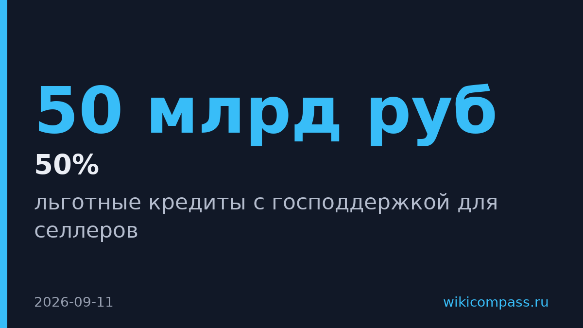 Государство выделило 50 млрд рублей на кредиты селлерам Wildberries