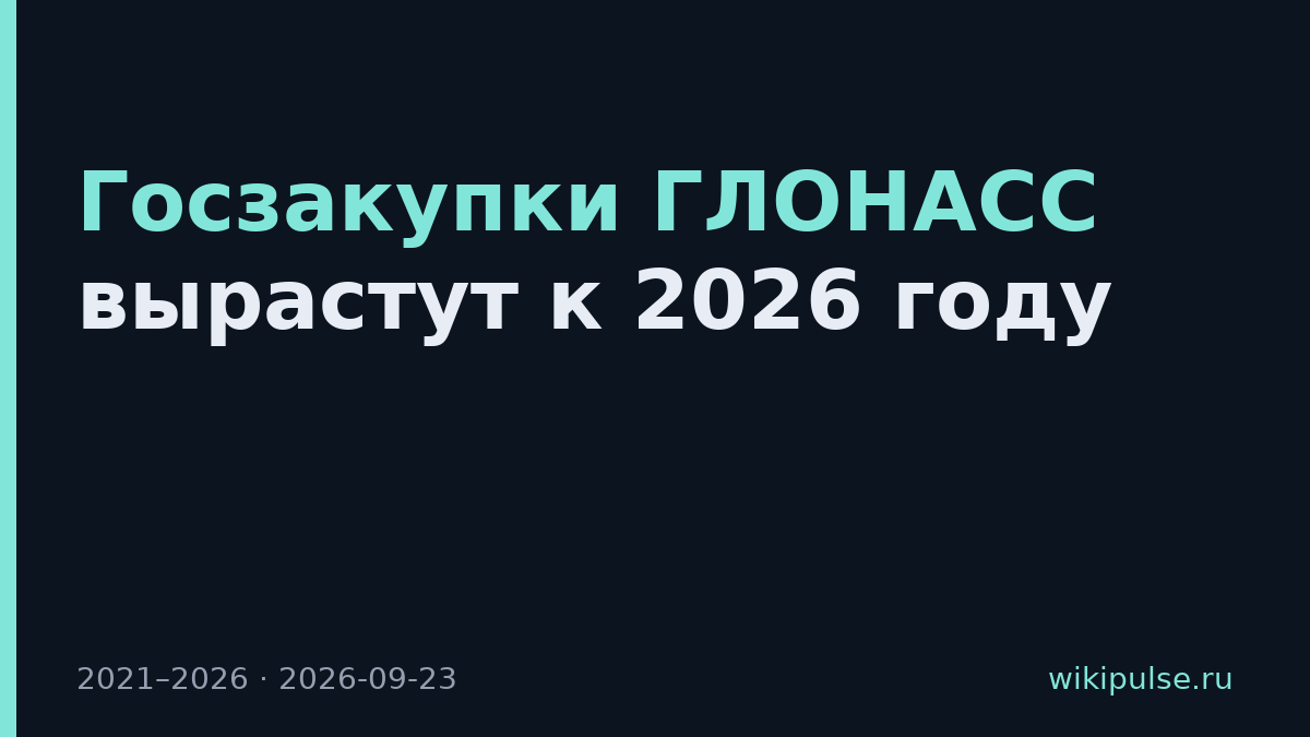 Госзакупки ГЛОНАСС вырастут к 2026 году