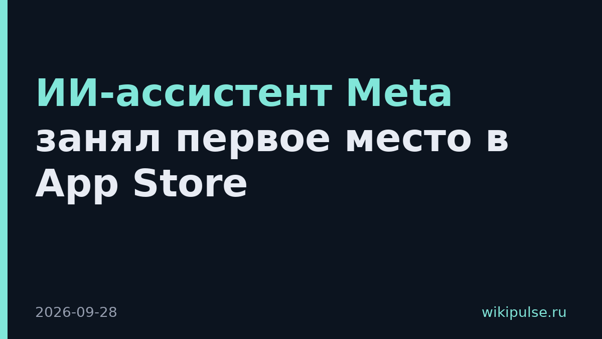 ИИ-ассистент Meta занял первое место в App Store