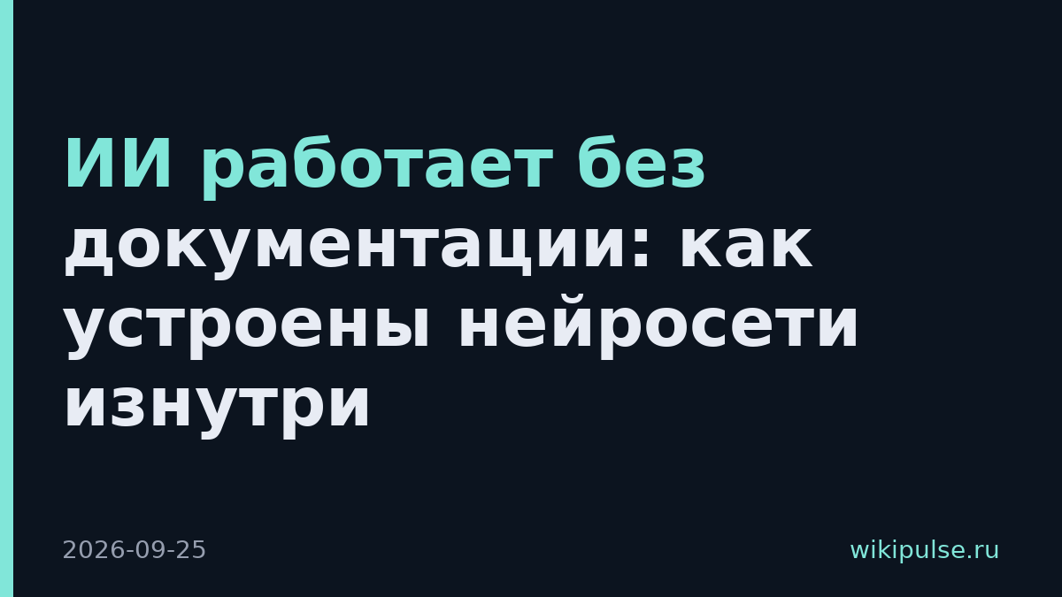 ИИ работает без документации: как устроены нейросети изнутри