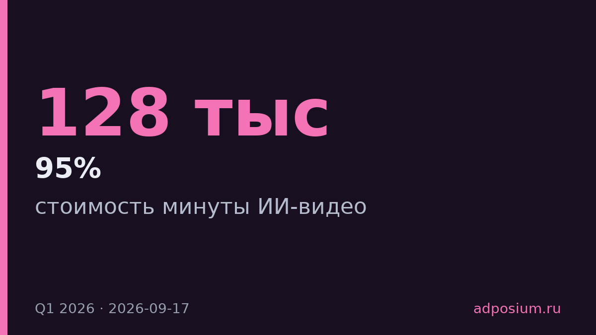 ИИ-видео в Китае подешевело до 90–120 долларов за минуту
