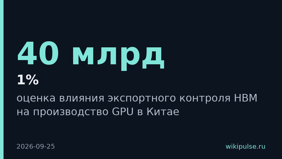 Китай производит 1% GPU Nvidia даже с собственной памятью HBM