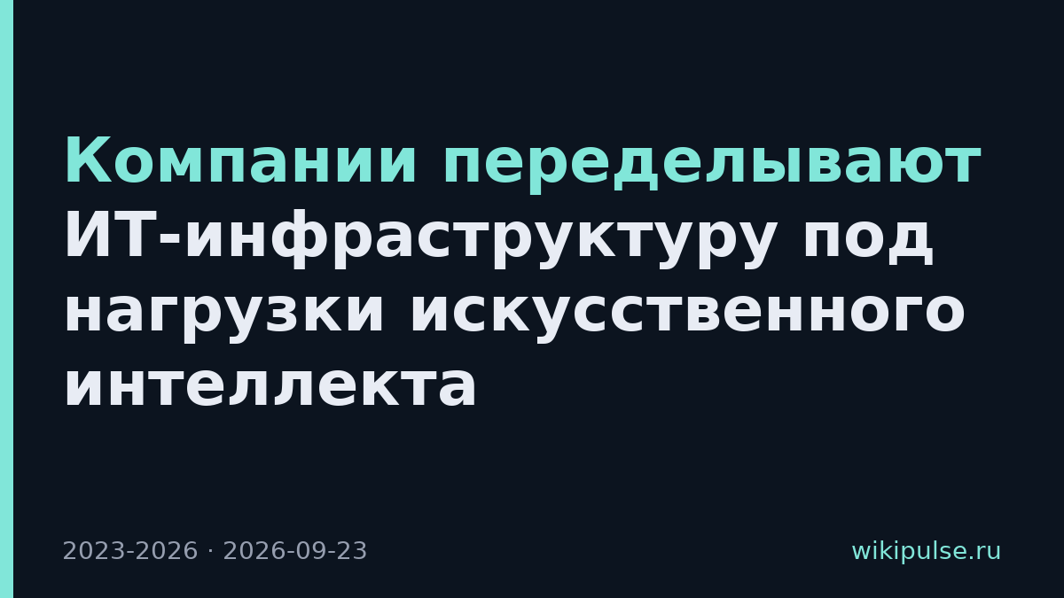 Компании переделывают ИТ-инфраструктуру под нагрузки искусственного интеллекта