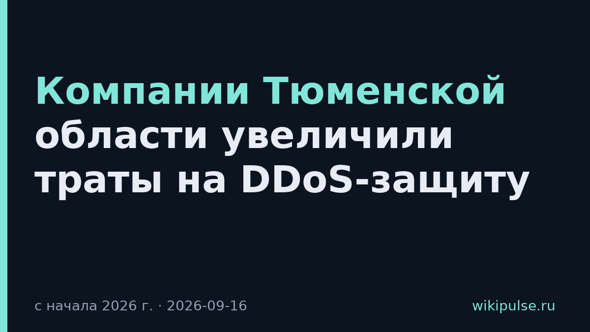 Компании Тюменской области увеличили траты на DDoS-защиту