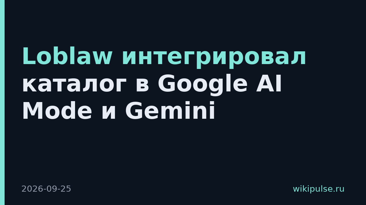 Loblaw интегрировал каталог в Google AI Mode и Gemini