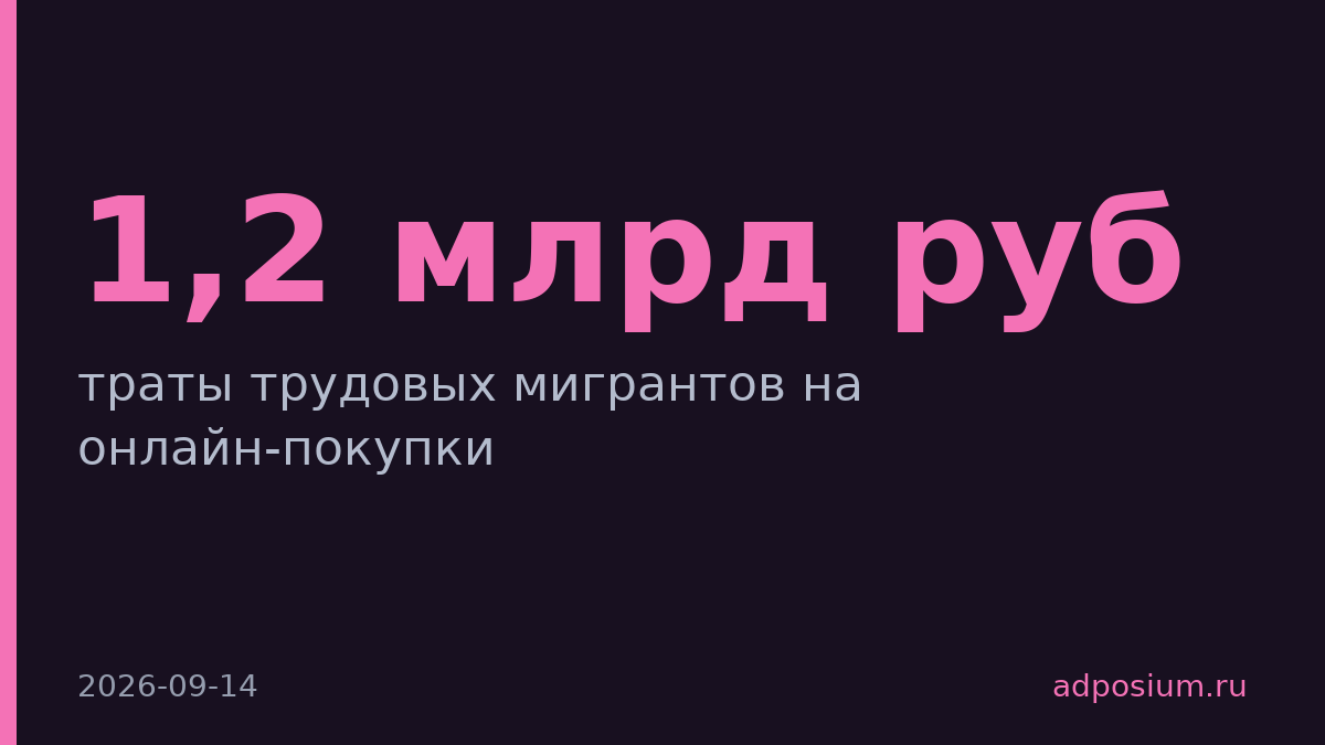 Мигранты потратили 1,2 млрд рублей на онлайн-покупки