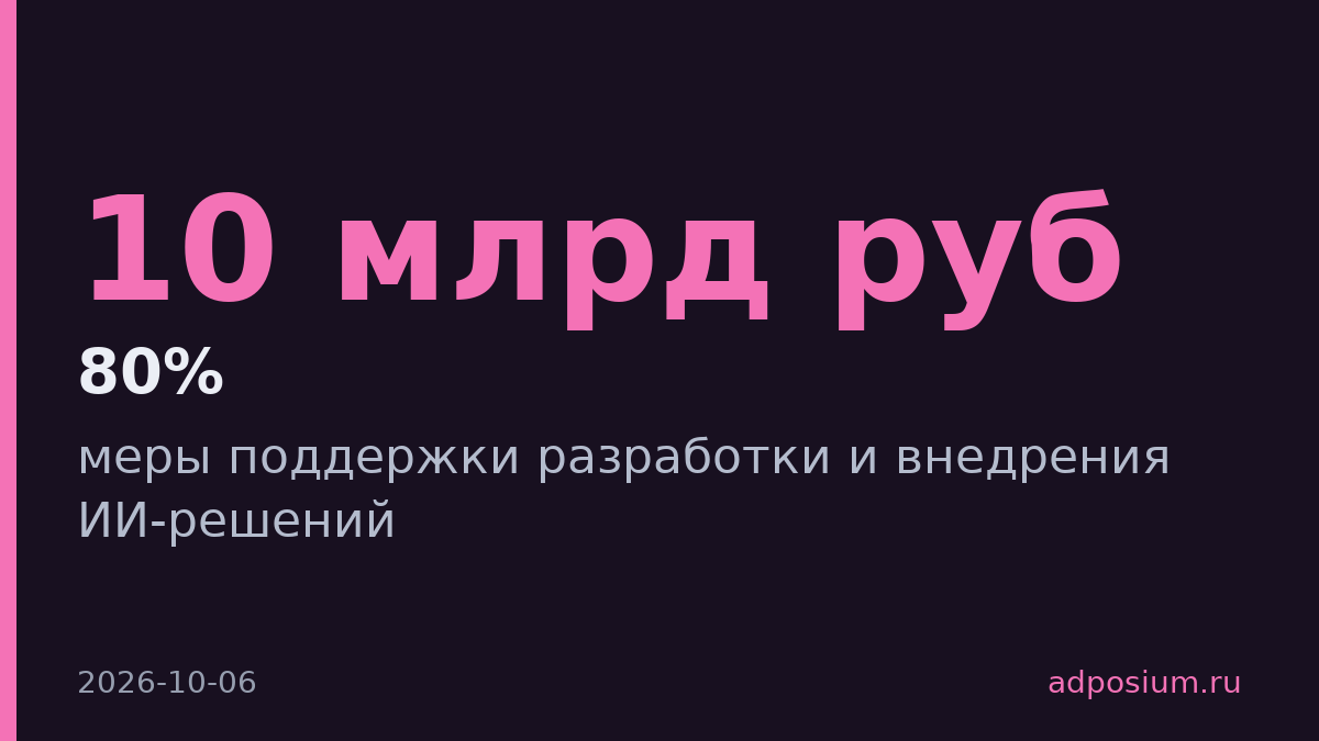 Минцифры выделит 10 млрд руб. в год на разработку ИИ-решений