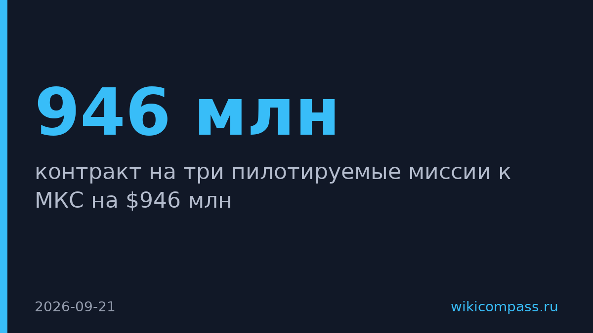 NASA заказала у SpaceX три миссии к МКС за $946 млн