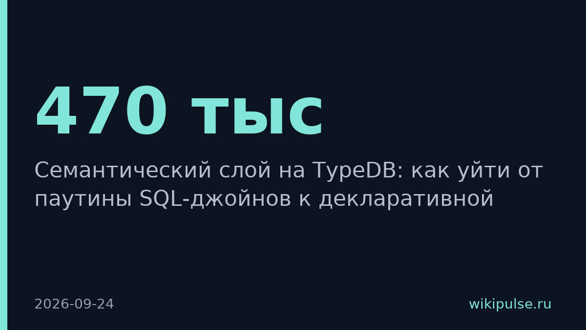 Neoflex показал, как семантический слой TypeDB убирает SQL-джойны