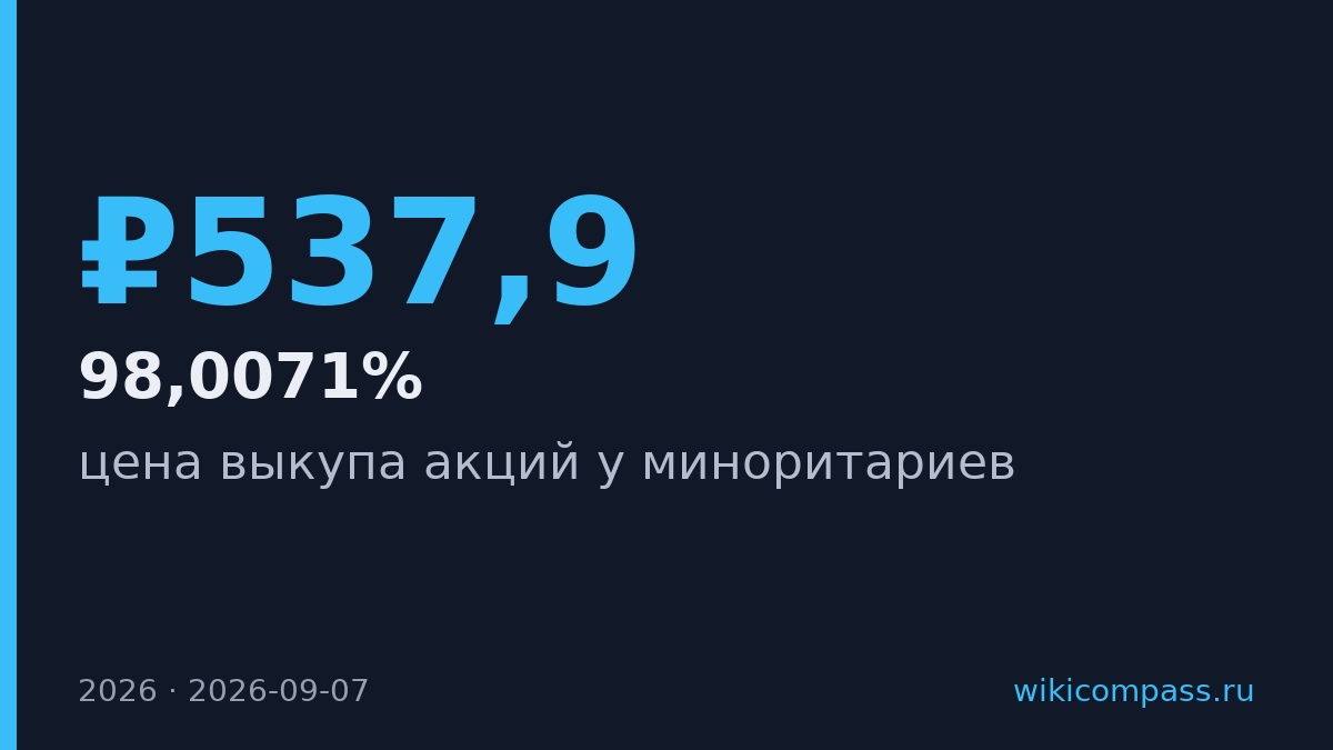 ПИК предложит акционерам делистинг по 537,9 рубля за бумагу