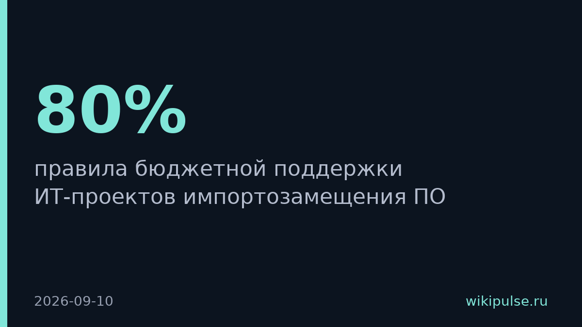 Правительство поднял гранты на импортозамещение ПО до 80%