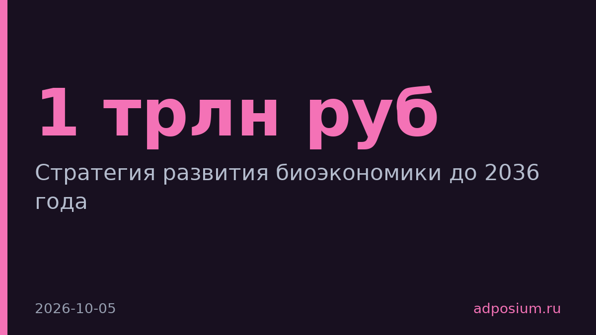 Правительство удвоит рынок биотехнологий до 1 трлн руб к 2036 году