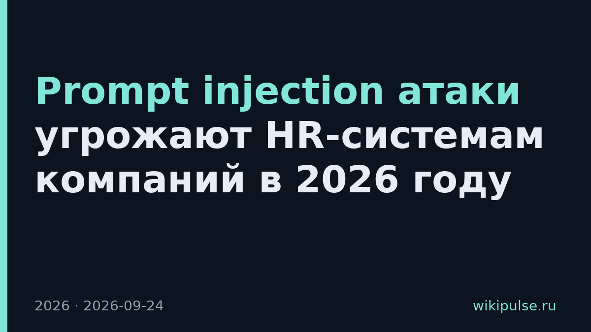 Prompt injection атаки угрожают HR-системам компаний в 2026 году
