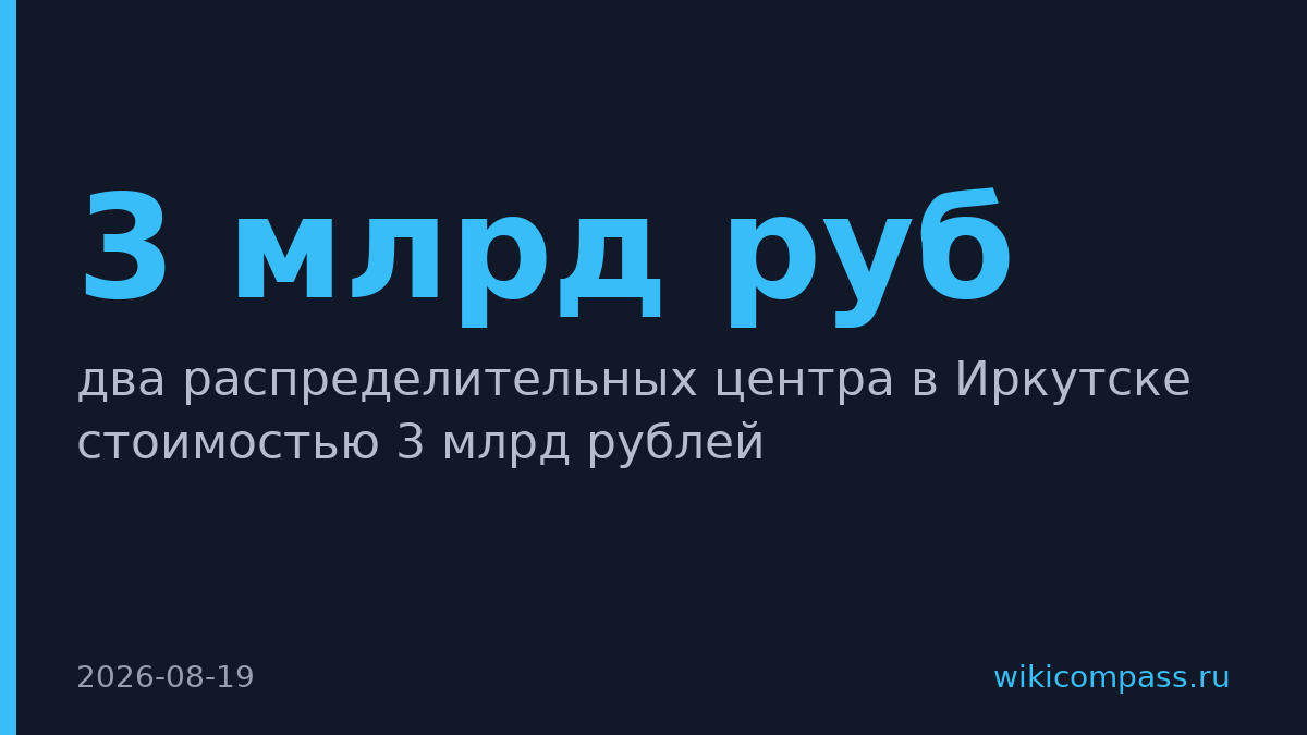 Пятерочка и Сервико построят два распределцентра в Иркутске за 3 млрд рублей