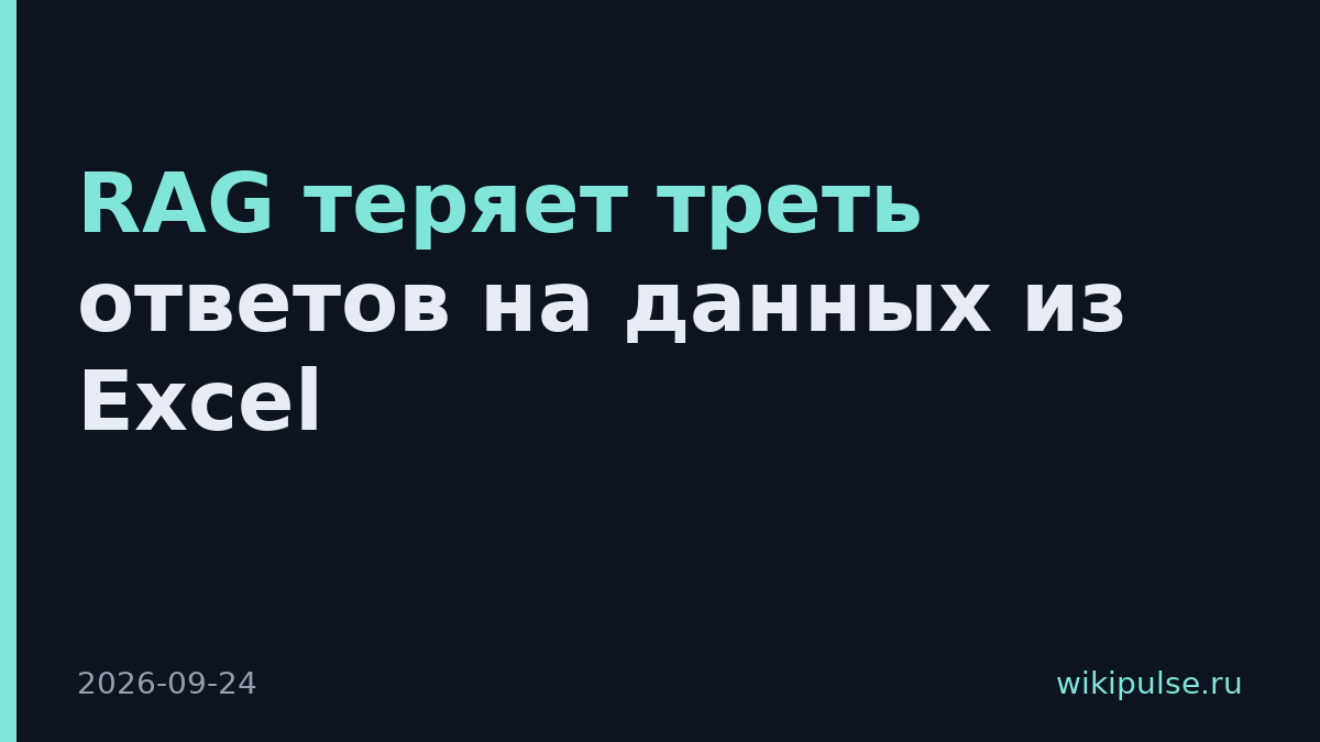 RAG теряет треть ответов на данных из Excel