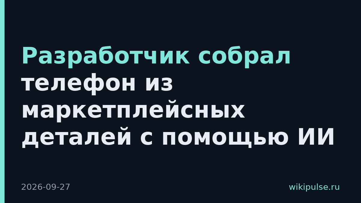 Разработчик собрал телефон из маркетплейсных деталей с помощью ИИ