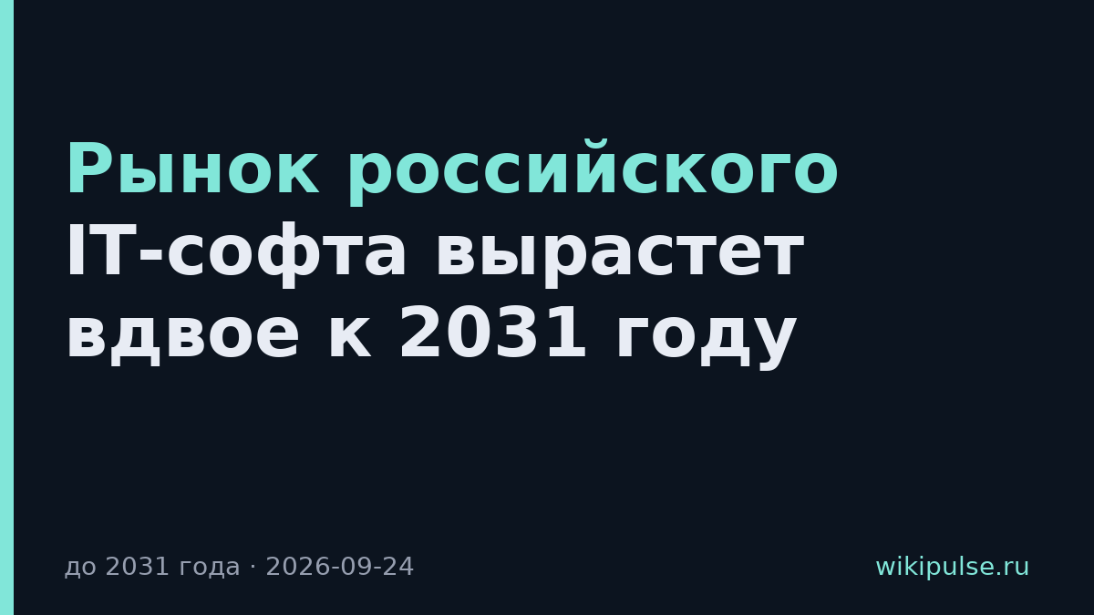 Рынок российского IT-софта вырастет вдвое к 2031 году