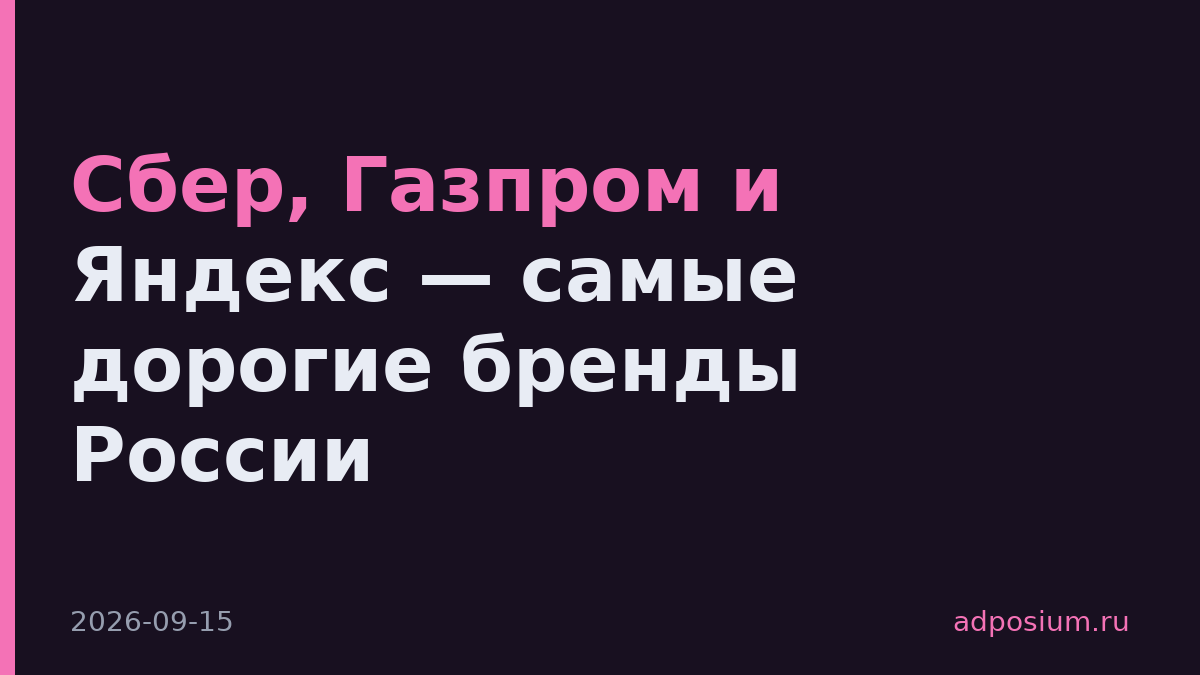 Сбер, Газпром и Яндекс — самые дорогие бренды России