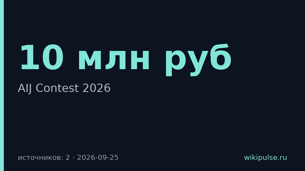 Sber запустил конкурс AIJ Contest 2026 с призовым фондом 10 млн рублей