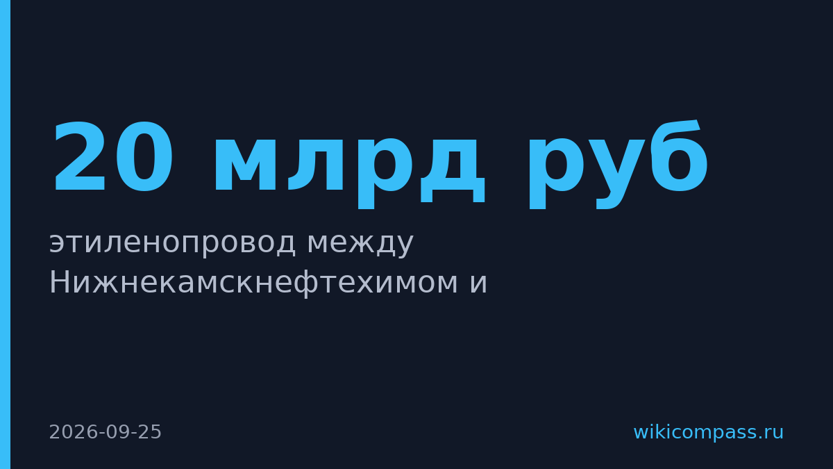 СИБУР строит этиленопровод между заводами в Татарстане