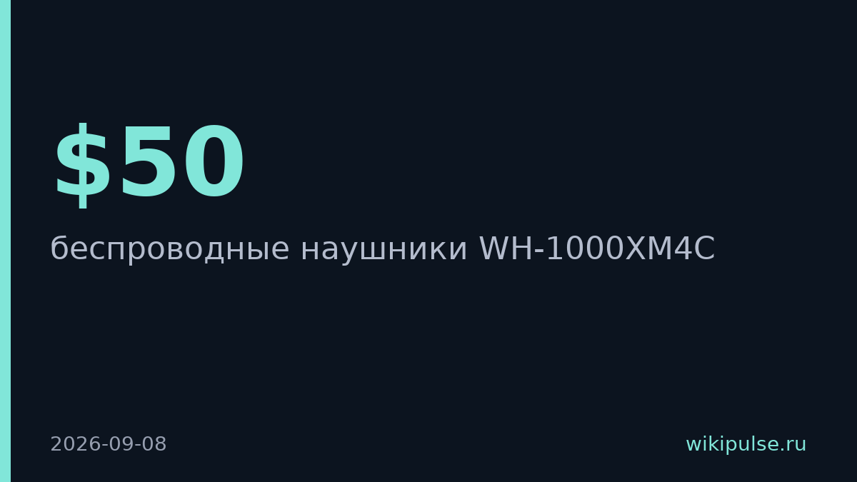 Sony выпустила наушники WH-1000XM4C дешевле на $50