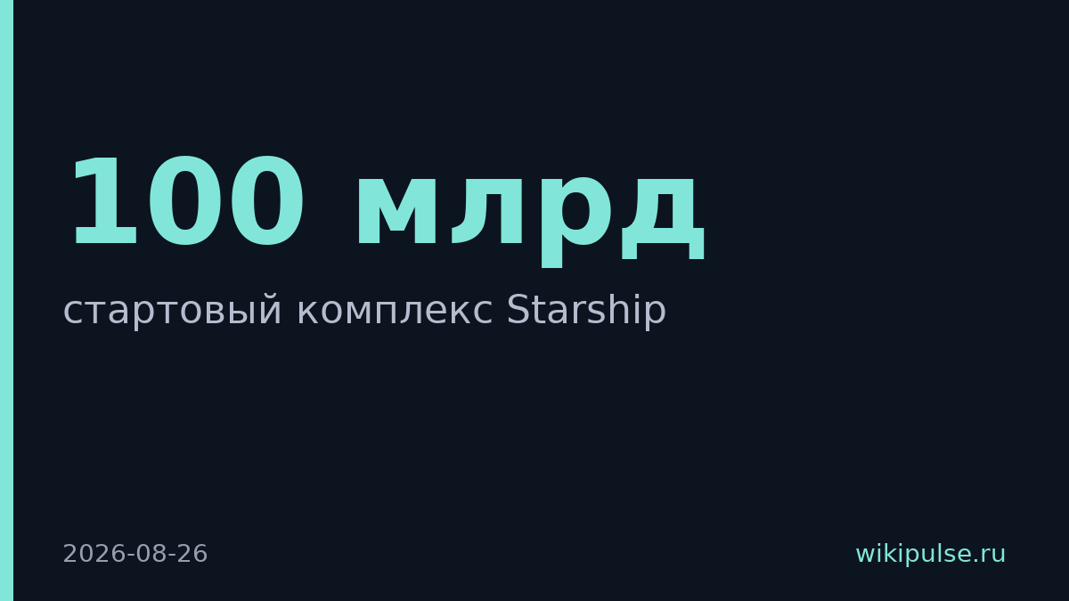 SpaceX инвестирует $100 млрд в новый стартовый комплекс Starship