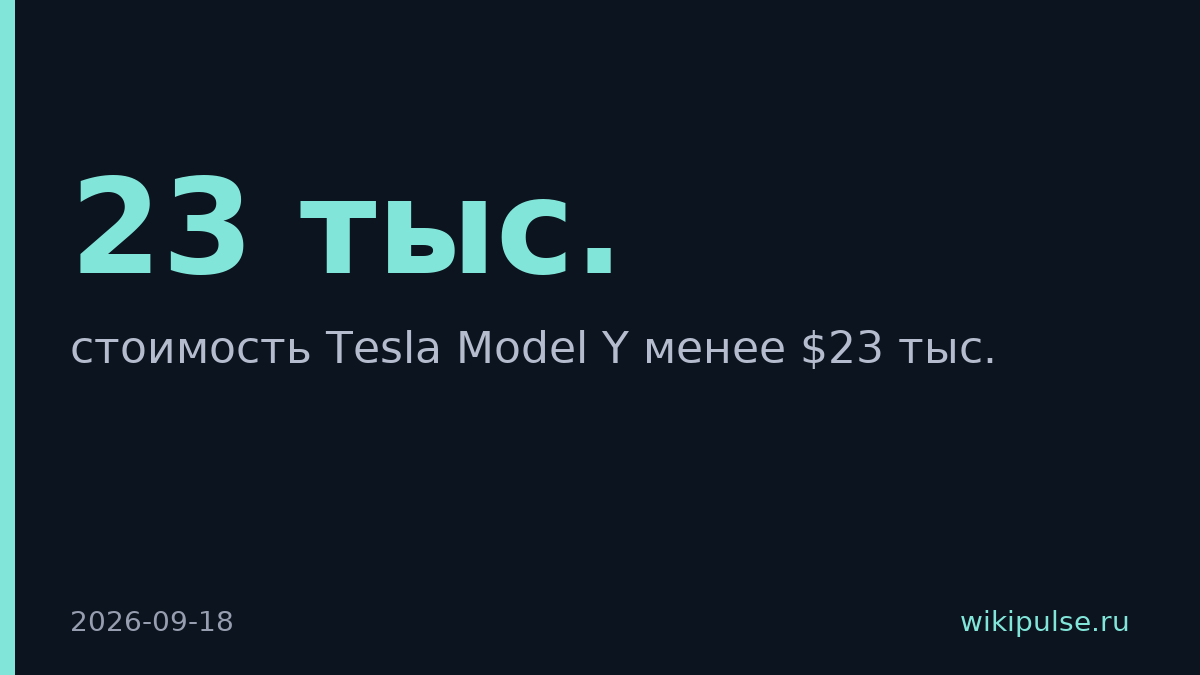 Tesla Model Y упала ниже $23 тыс. в Японии
