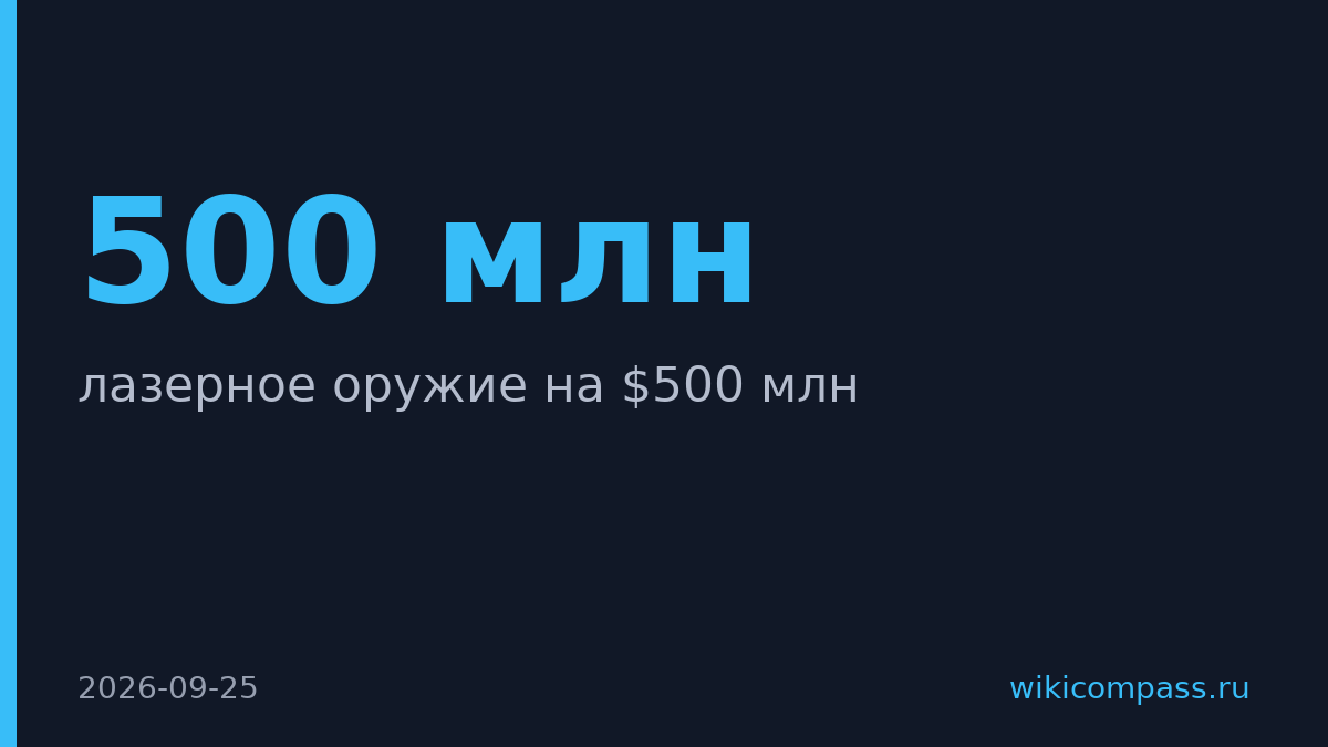 ВС США выделили $500 млн на лазерное оружие против дронов