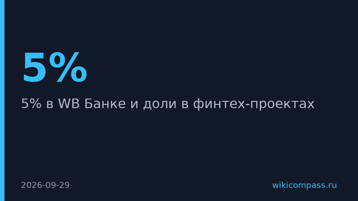 ВТБ купит 5% WB Банка и доли в финтех-проектах Wildberries
