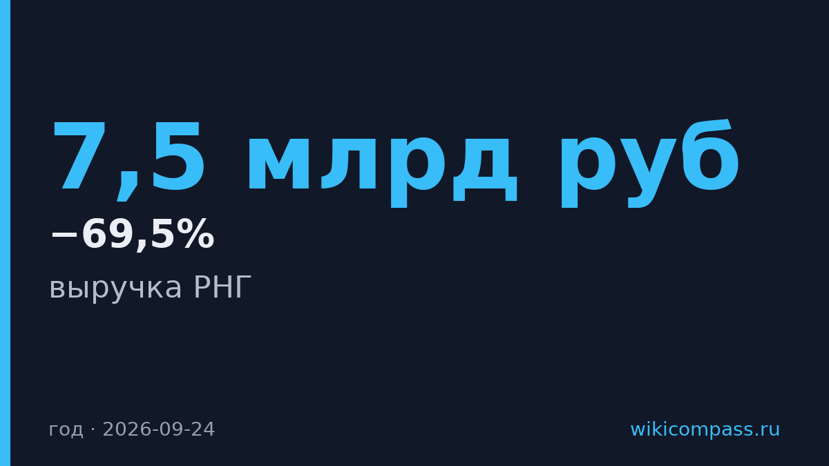 Выручка РНГ упала за год