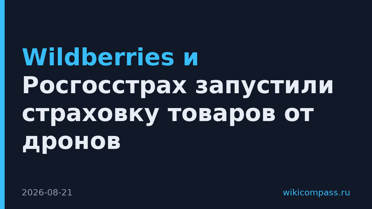 Wildberries и Росгосстрах запустили страховку товаров от дронов