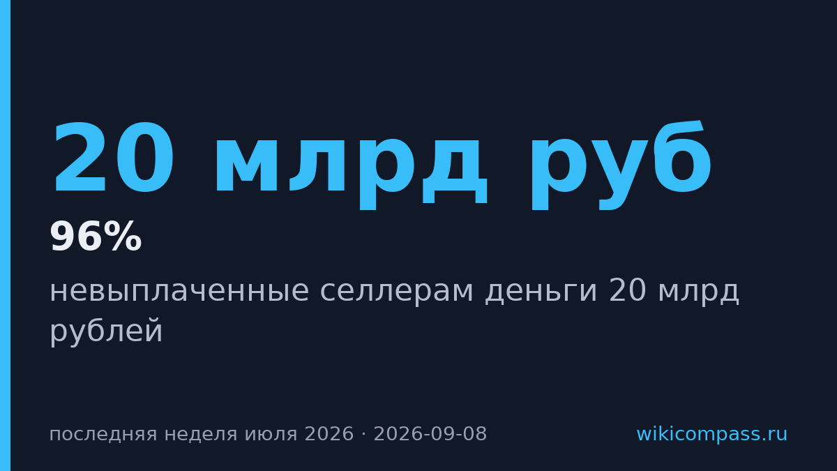 Wildberries задержала 20 млрд рублей выплат 96% селлеров