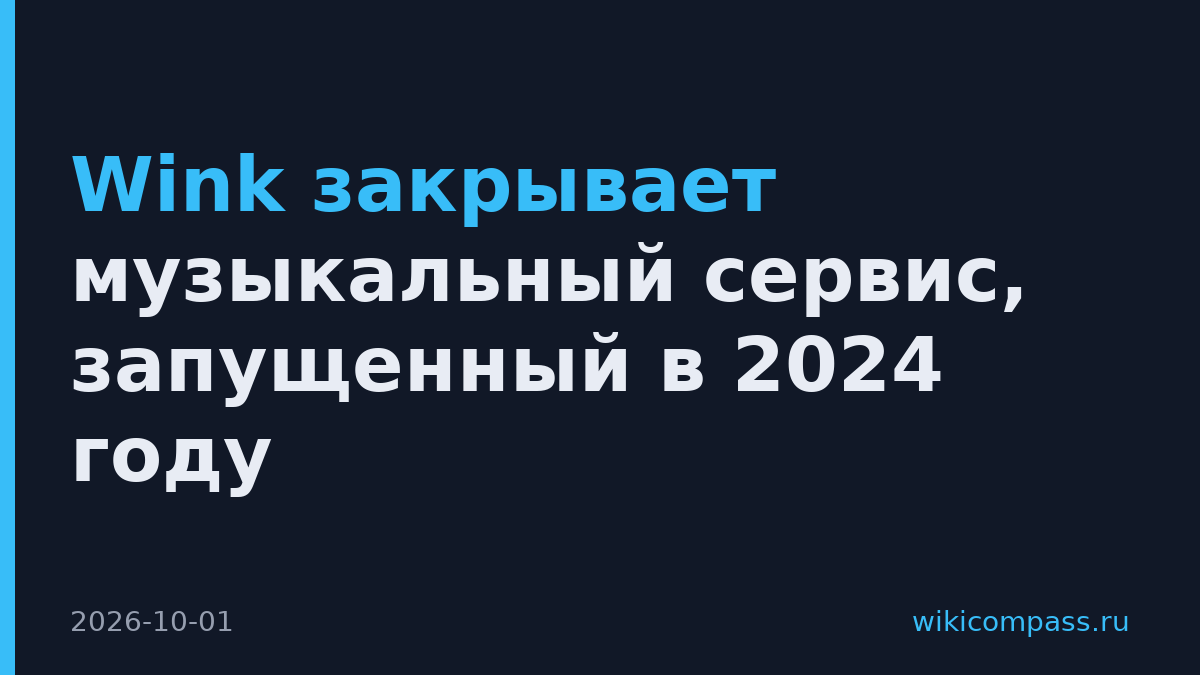 Wink закрывает музыкальный сервис, запущенный в 2024 году