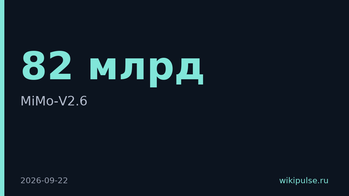 Xiaomi запустила MiMo-V2.6 с тарифом 88$ за 82 млрд токенов